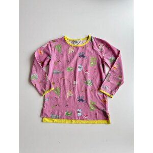 Girls' MARIMEKKO Pekari Pink Animal Print Cotton Jersey Tunic T-Shirt, Size 6-7